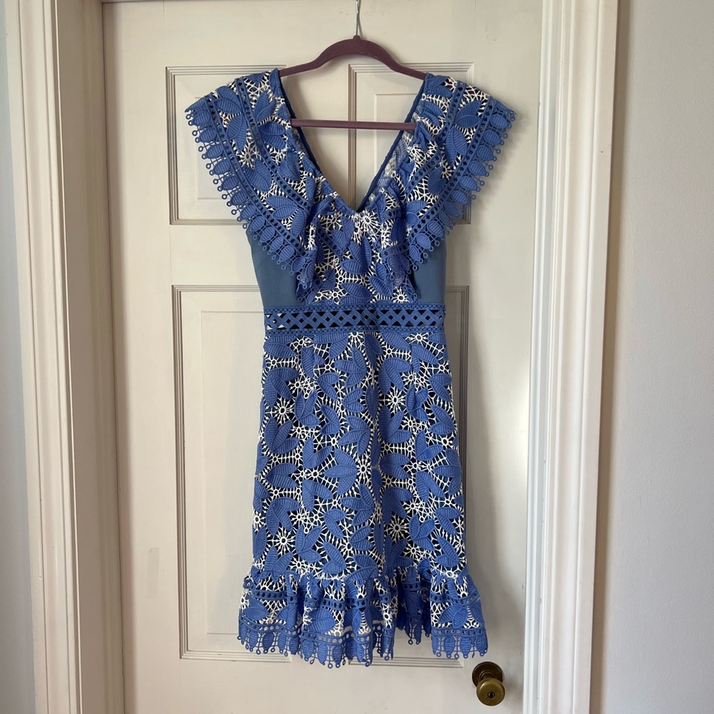 Aijek Mariana embroidered mini dress